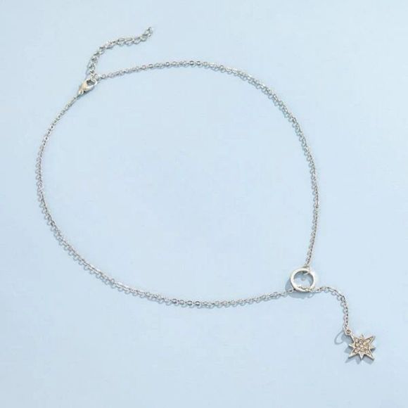 7/$35 Crystal Star Charm Lariat Necklace - Picture 7 of 10